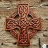 Celtic Cross Wood Carving Celtic Decor Oak Pendant Wood Cross Wall Hanging Norse Celtic Wall Woodwork Celtic Carving