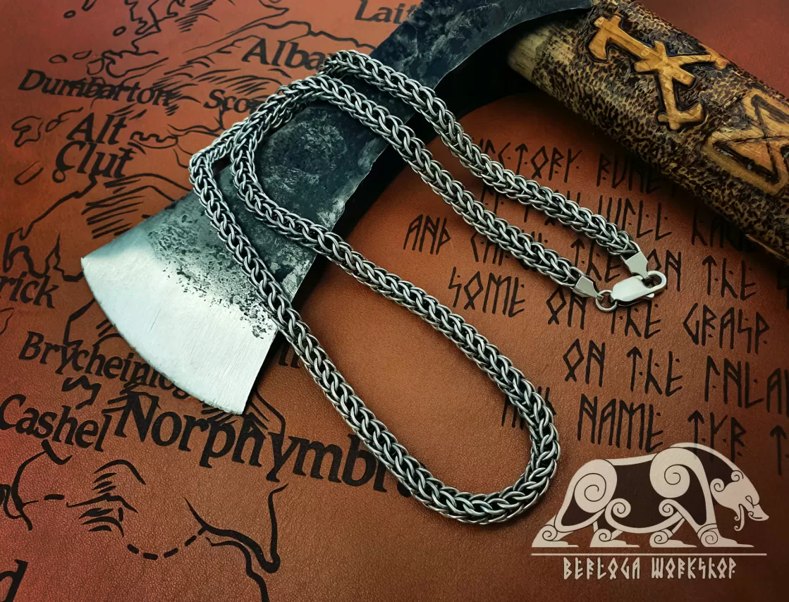 Viking Chain, Viking Necklace, Norse Necklace, Sterling Silver Necklace, Norse Jewelry, Viking Jewelry, Norse Mythology Gift