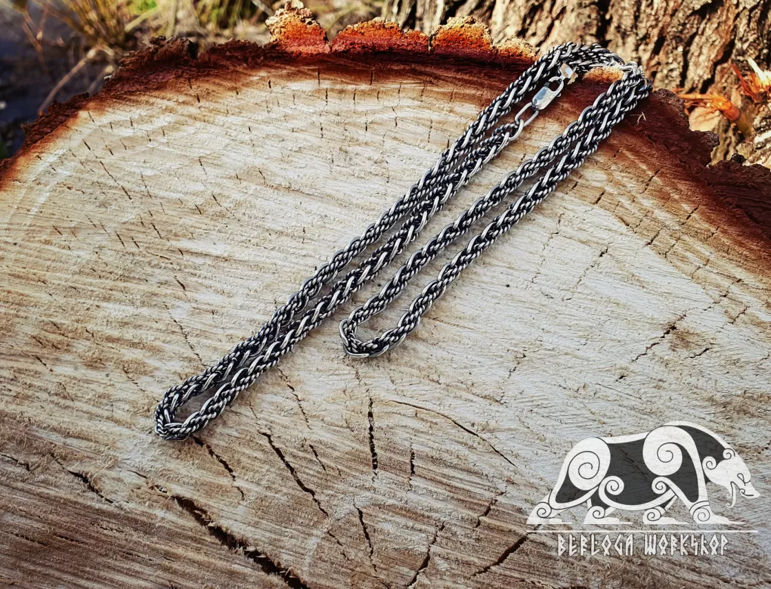 Filigree Viking Chain, Viking Necklace, Sterling Silver Viking Replica Chain, Norse Necklace, Viking Jewelry, Norse Jewelry,  Norse mythology gift