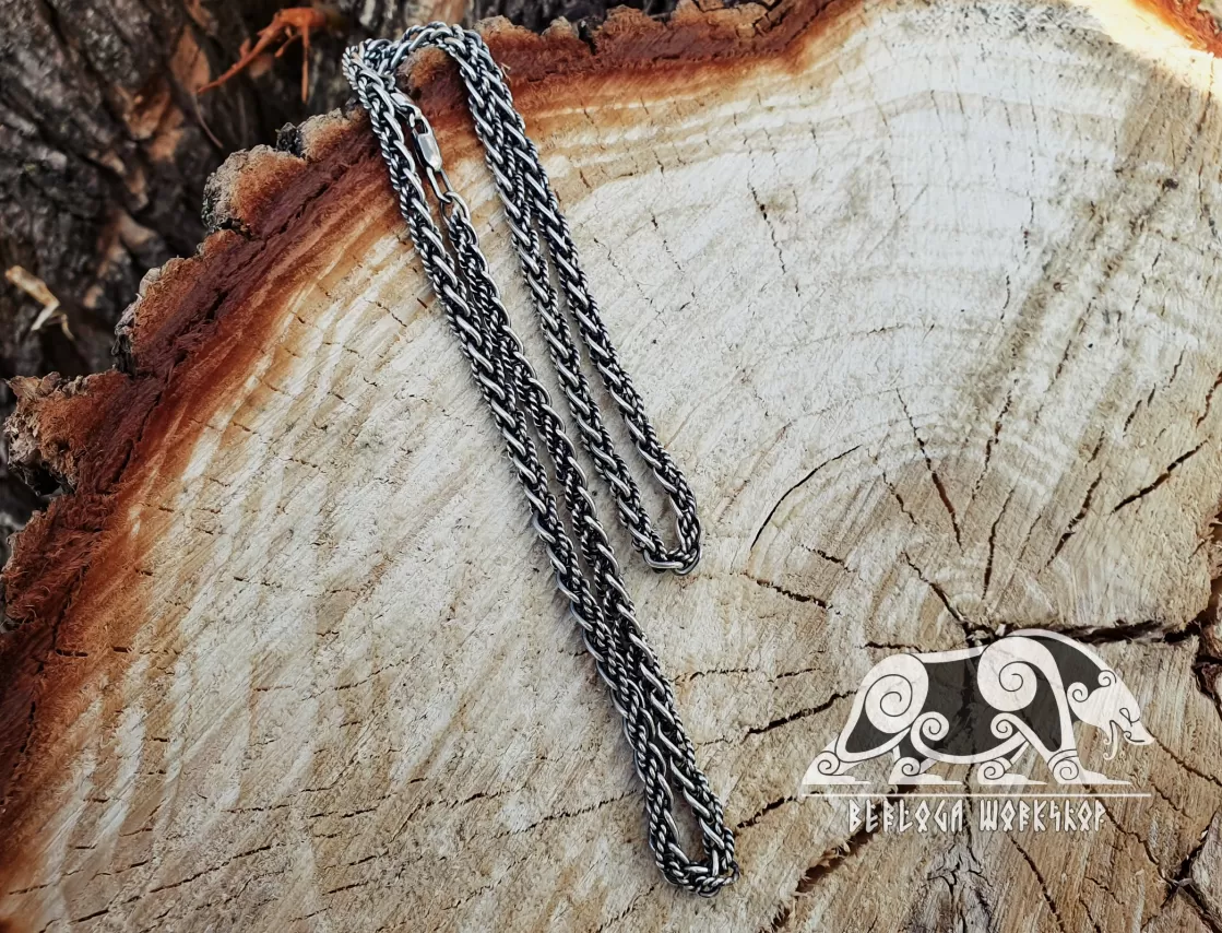 Filigree Viking Chain, Viking Necklace, Sterling Silver Viking Replica Chain, Norse Necklace, Viking Jewelry, Norse Jewelry,  Norse mythology gift